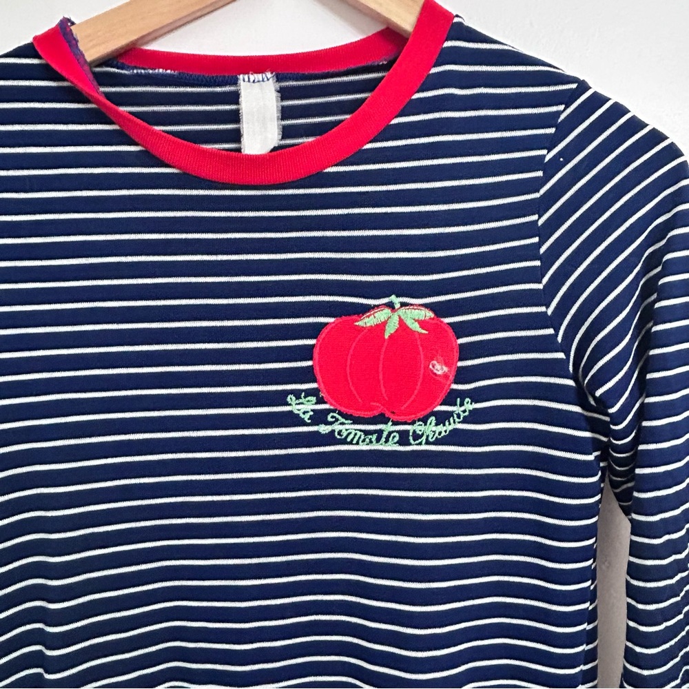 Vintage tomato striped Parisian dress size xs/s
